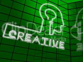 Creative Brain Shows Ideas Imagination 3d Illustration