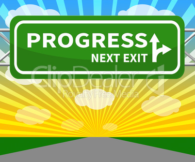 Progress Sign Showing Improvement Growth 3d Illustration