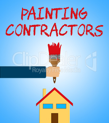 Painting Contractors Meaning Paint Contract 3d Illustration