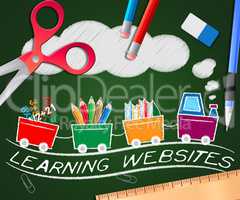 Learning Websites Picture Shows Education Sites 3d Illustration