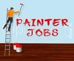 Painter Jobs Shows Painting Work 3d Illustration