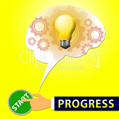 Progress Light Shows Improvement And Advancement 3d Illustration