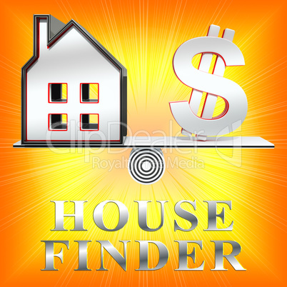 House Finder Means Home Finders 3d Rendering