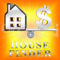 House Finder Means Home Finders 3d Rendering