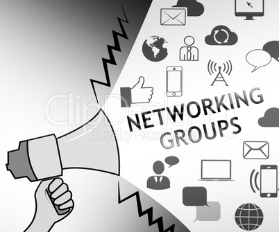 Networking Groups Representing Global Communications 3d Illustra