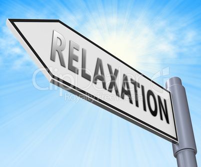 Relax Relaxation Displaying Tranquil Resting 3d Illustration