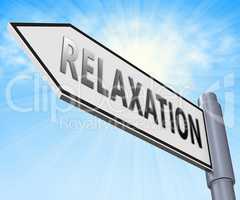 Relax Relaxation Displaying Tranquil Resting 3d Illustration