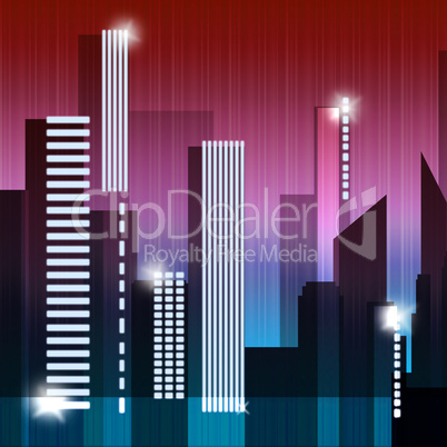 Skyscraper Buildings Shows Building Cityscape 3d Illustration