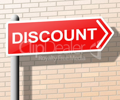 Discount Sign Shows Sale Promo 3d Illustration