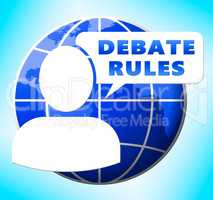Debate Rules Showings Dialog Guide 3d Illustration