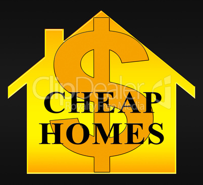 Cheap Homes Showing Real Estate 3d Illustration