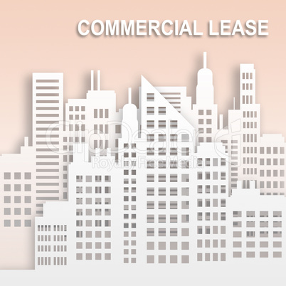 Commercial Lease Represents Office Property Buildings 3d Illustr