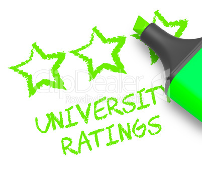 University Ratings Means Performance Report 3d Illustration