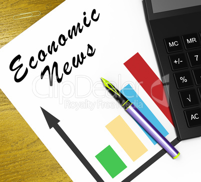 Economic News Means Finance Media 3d Illustration