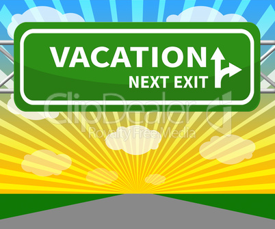 Vacation Travel Indicatings Holiday Trips 3d Illustration