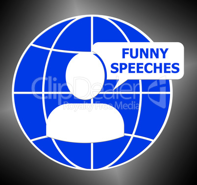 Funny Speeches Icon Means Witty Speech 3d Illustration