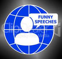 Funny Speeches Icon Means Witty Speech 3d Illustration