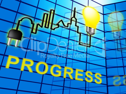 Progress Symbol Shows Betterment Headway 3d Illustration