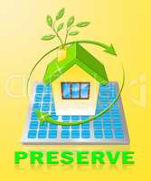 Preserve House Shows Natural Preservation 3d Illustration