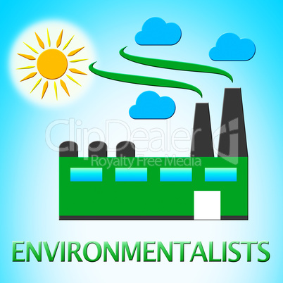 Environmentalists Factory Means Eco Friendly 3d Illustration