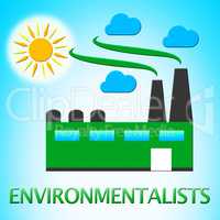 Environmentalists Factory Means Eco Friendly 3d Illustration