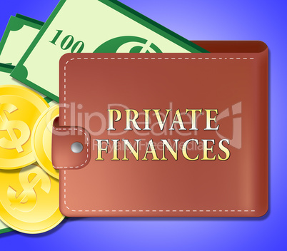 Private Finances Means Personal Finance 3d Illustration