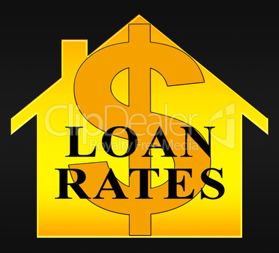 Home Loan Rates Representing Housing Credit 3d Illustration