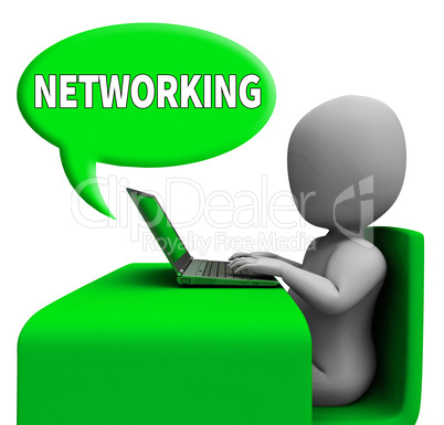 Computer Networking Represents Global Communications 3d Renderin
