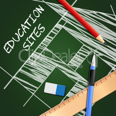 Education Websites Shows Learning Sites 3d Illustration