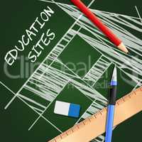 Education Websites Shows Learning Sites 3d Illustration