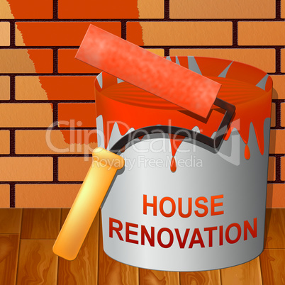House Renovation Indicating Home Improvement 3d Illustration