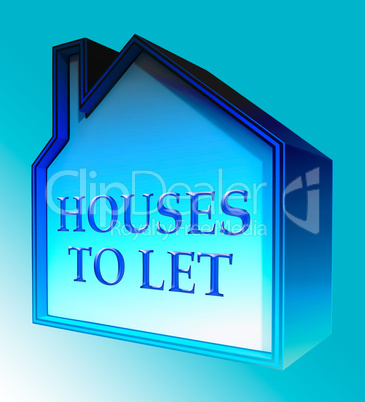 Houses To Let Shows For Rent 3d Rendering
