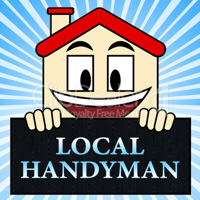Local Handyman Shows Neighborhood Builder 3d Illustration
