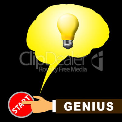 Genius Brain Means Specialist And Guru 3d Illustration