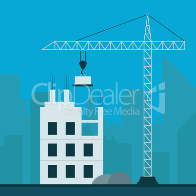 Apartment Construction Meaning Building Condos 3d Illustration