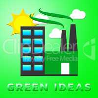 Green Ideas Representing Eco Concepts 3d Illustration