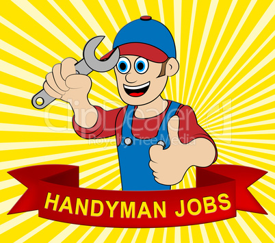 Handyman Jobs Displays House Repair 3d Illustration