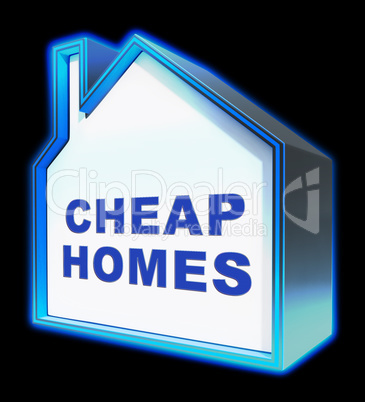 Cheap Homes Shows Real Estate 3d Rendering