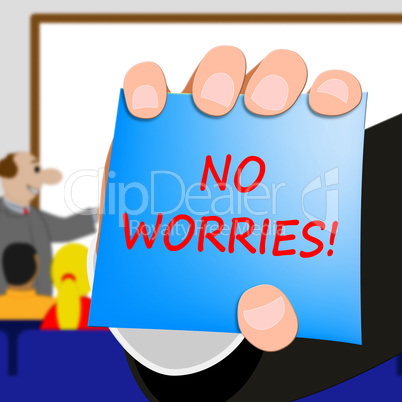 No Worries Shows Being Calm 3d Illustration