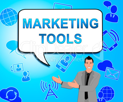 Marketing Tools Shows Promotion Apps 3d Illustration