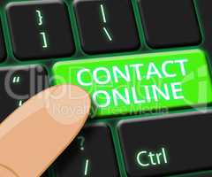 Contact Online Means Customer Service 3d Illustration