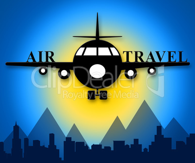 Air Travel Meaning Plane Message 3d Illustration