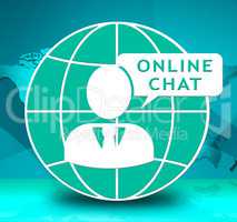 Online Chat Means Internet Messages 3d Illustration