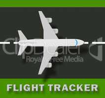 Flight Tracker Means Airplane Status 3d Illustration