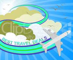 Best Travel Deals Means Bargains 3d Illustration