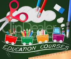 Education Courses Picture Shows Course 3d Illustration
