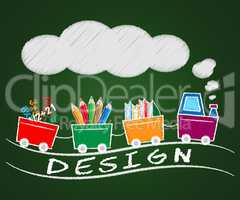 Creative Design Means Graphic Innovation 3d Illustration