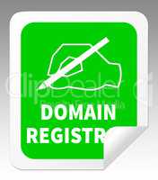 Domain Registration Indicating Sign Up 3d Illustration