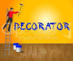 Home Decorator Shows House Painting 3d Illustration