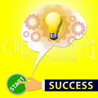 Success Light Indicates Successful Progress 3d Illustration